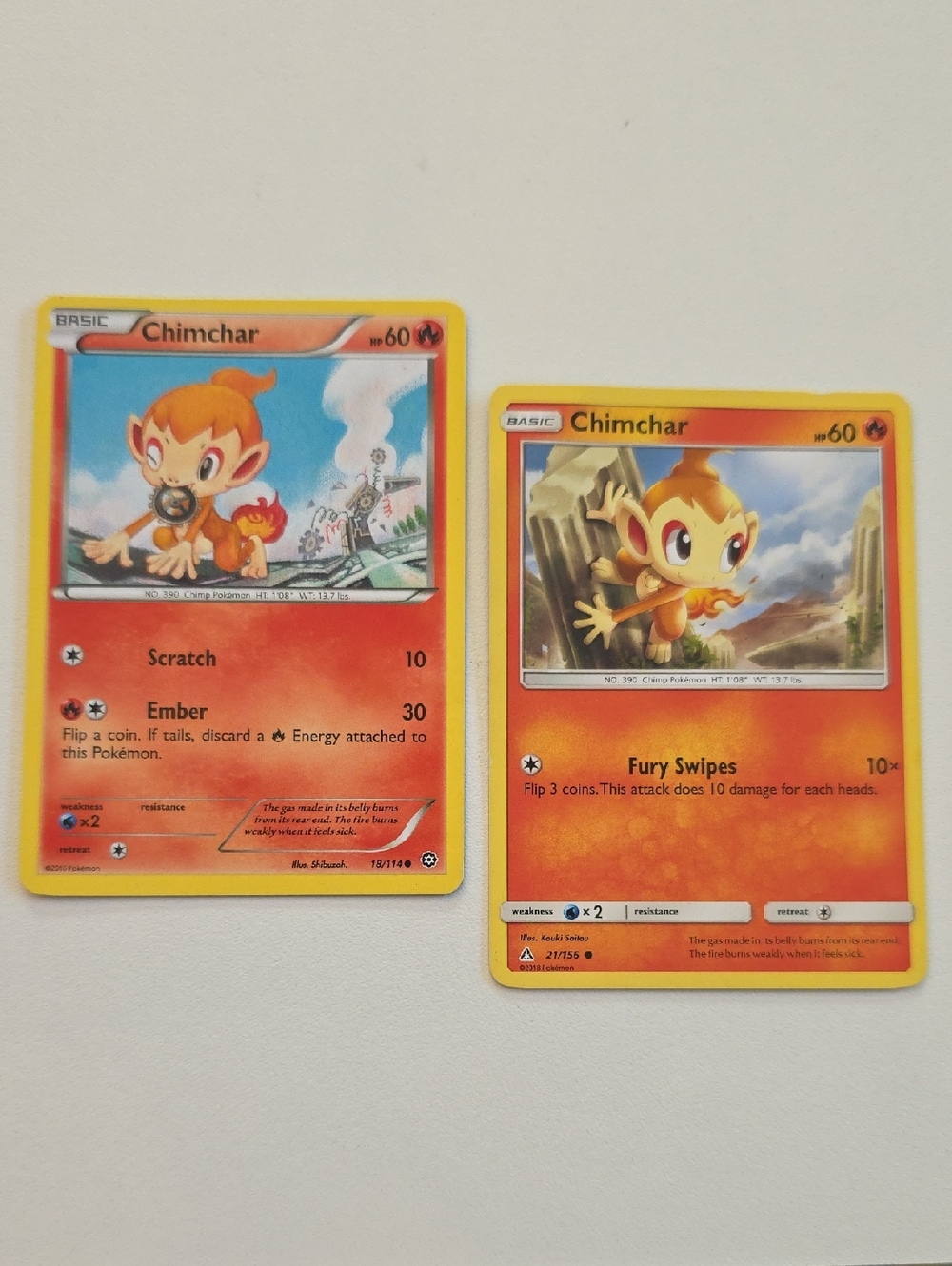Pokemon Chimchar Card Set
